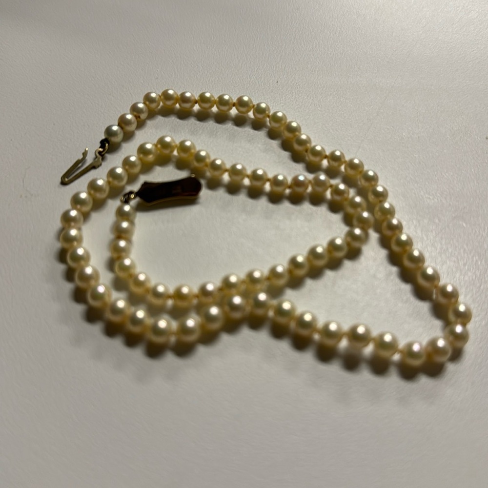 Pearls and 14k gold sliding clasp